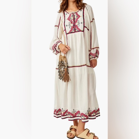 FREE PEOPLE Sweet Escape Long Sleeve Maxi Dress NWOT - Picture 6 of 16